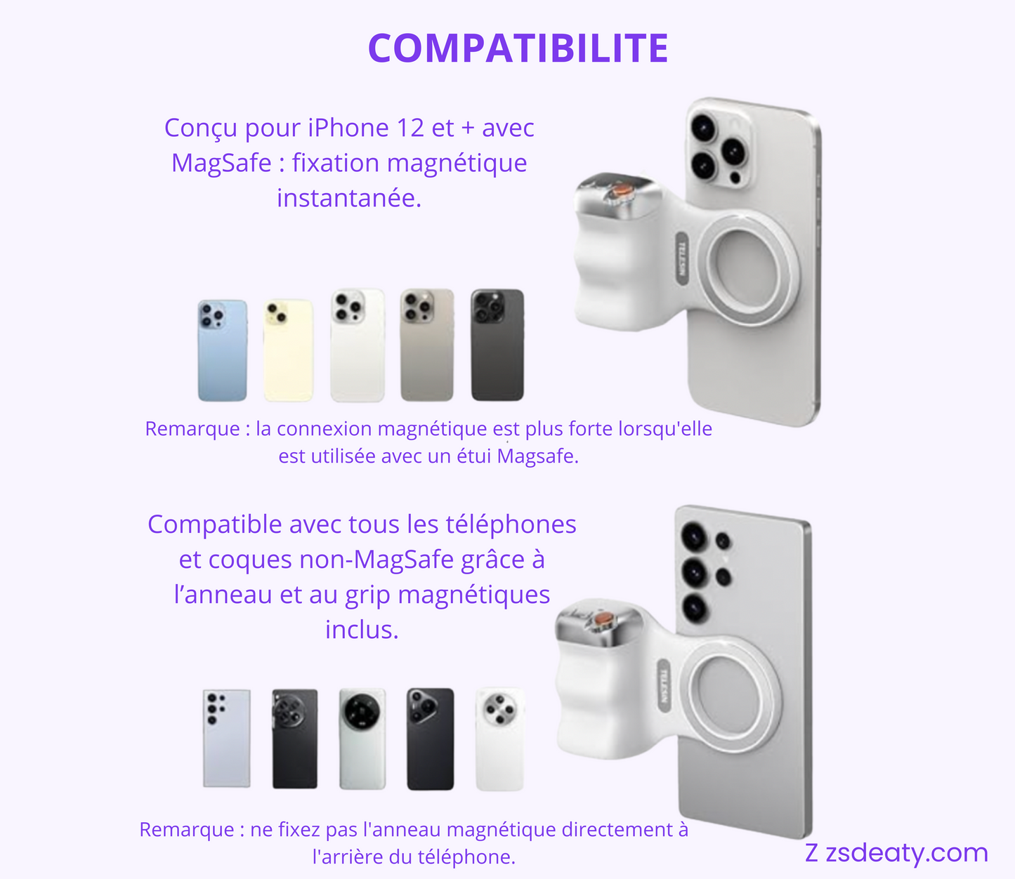 Support magnétique pour Smartphone