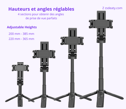 Mini Grip P15 Trépied Multifonctions avec Bluetooth