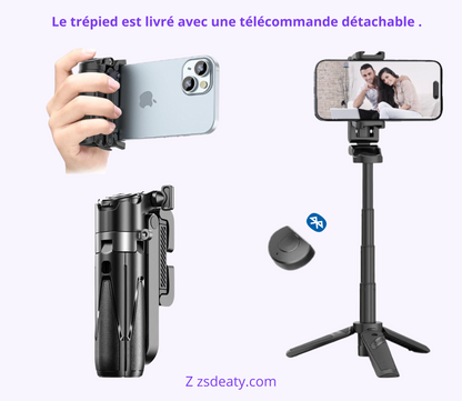 Mini Grip P15 Trépied Multifonctions avec Bluetooth